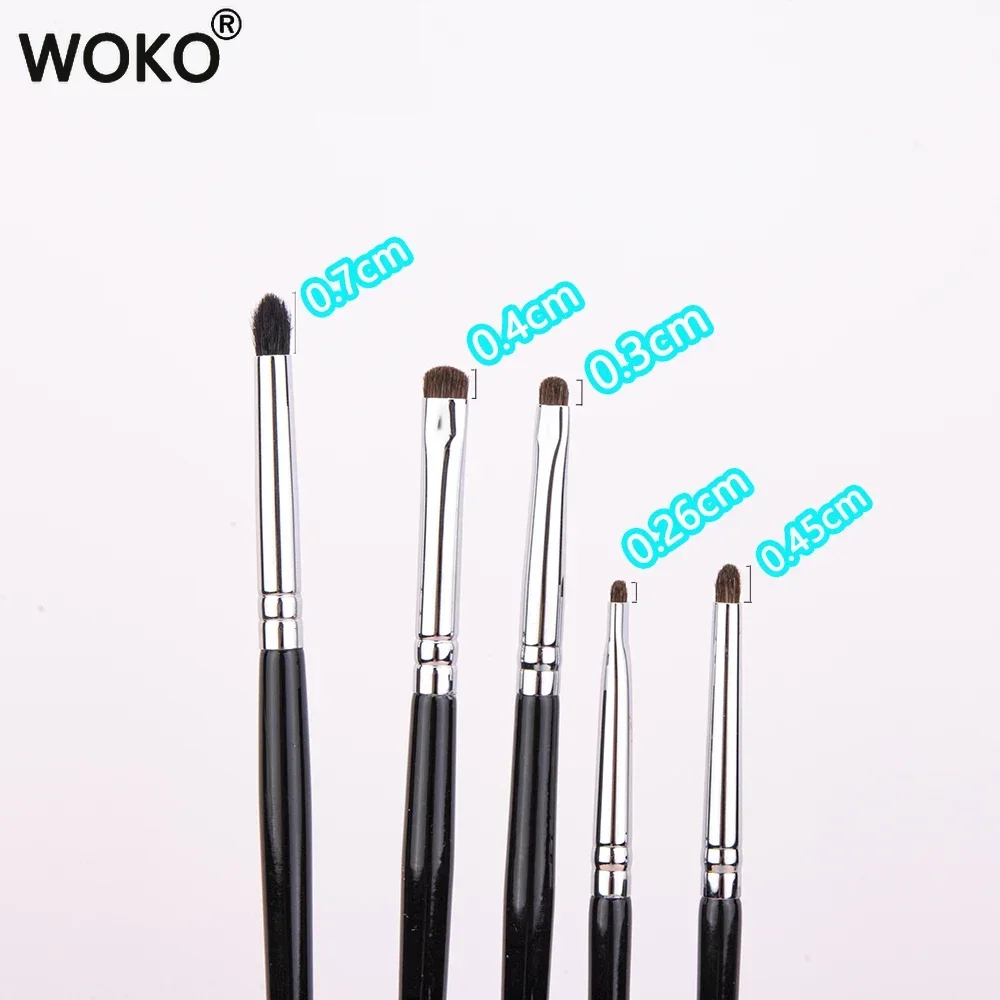 1-5pcs Precision Eyeliner Smudge Brush Makeup Brush Smudge Horse Hair Eyeshadow Smudge Brush Small Smoky Liner Makeup Brushes