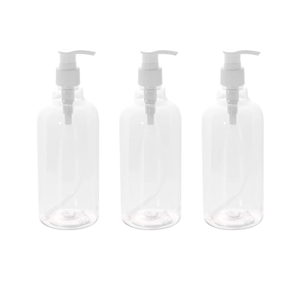 3 قطعة 500 مللي زجاجة موزع الصحافة قابلة لإعادة الاستخدام إعادة الملء حاوية شامبو الصابون السائل لغسل الجسم غسول زيت اليد