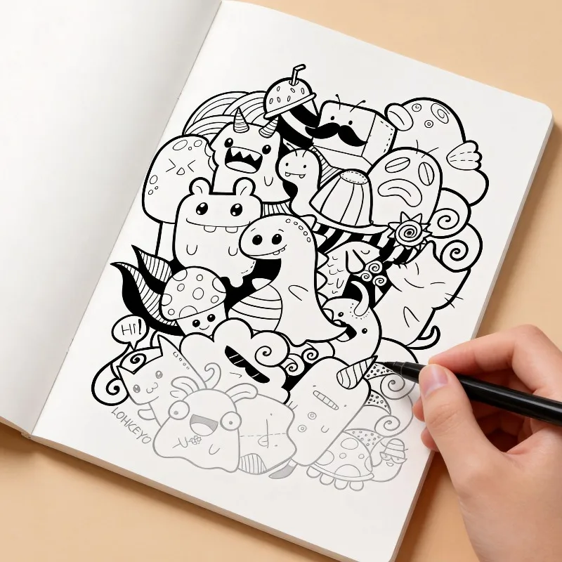 A Creative Art Graffiti Decompression Drawing Album 21  Funny Patterns Can Bring You Peaceful and Creative Spiritual Release