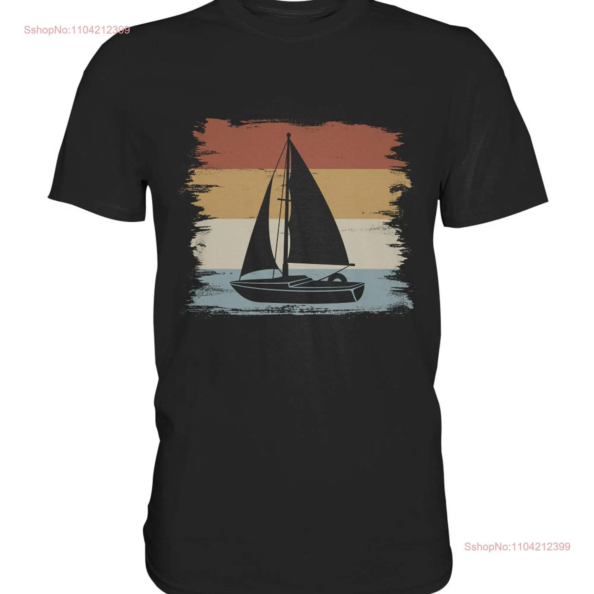 Catamaran Sailing Sailor Distressed Retro Vintage T ShirT long or short sleeves