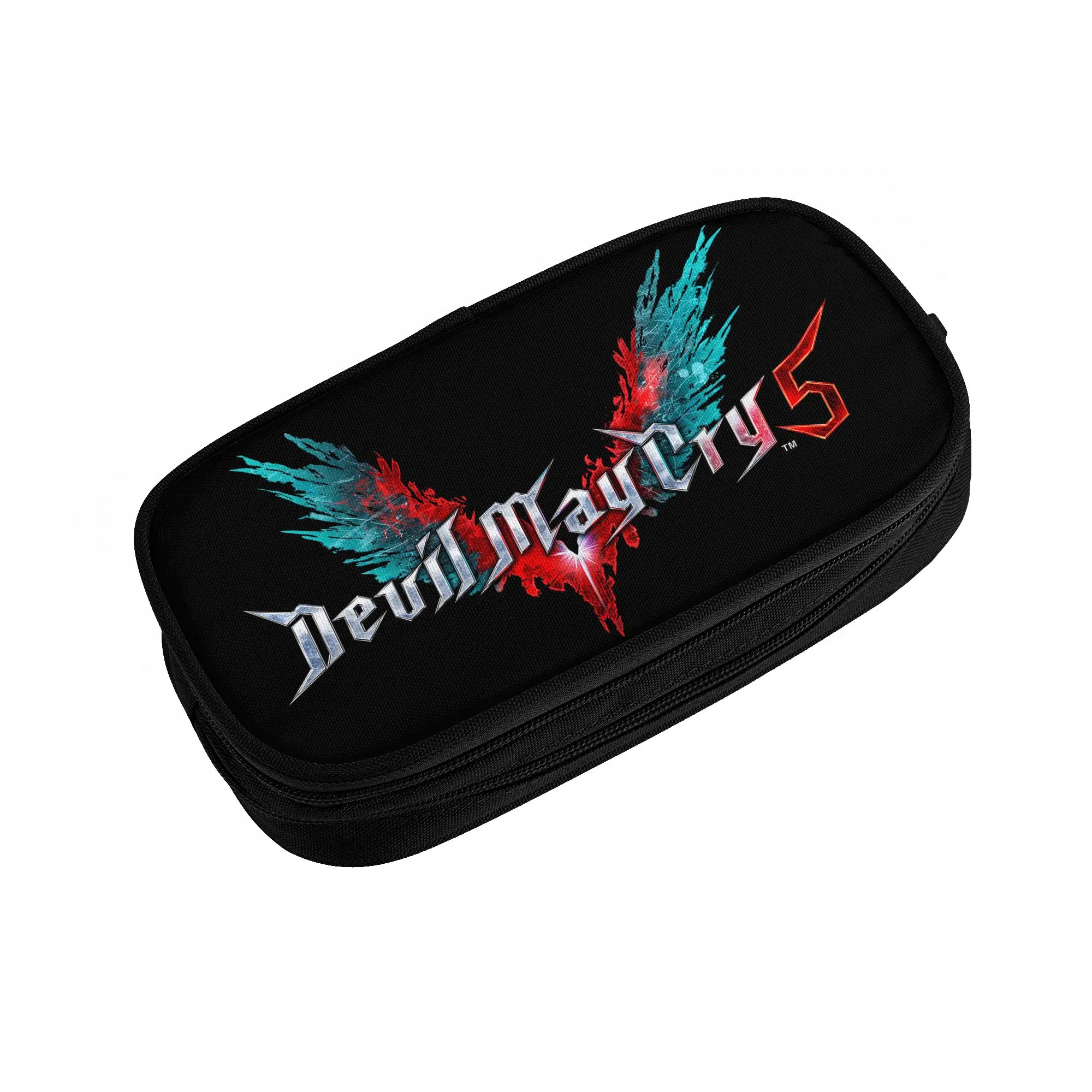 

Game DMC Devil May Cry Logo Pencil Case Creative Pen Bags for Student Large Storage Students School Cosmetic Pencil Box