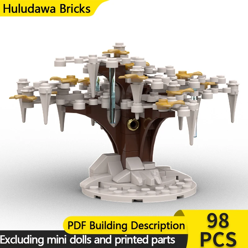 

Модель City Street View MOC, строительные кирпичи, зимняя деревня, снежное дерево, модульная технология, детские праздничные подарки, сборный игрушечный костюм