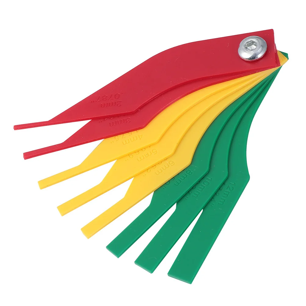 

2Pcs Car Brake Pad Thickness Gauge Accurate Clear Scale Durable Plastic Practical Measuring Tool Gauge for Brake Pad