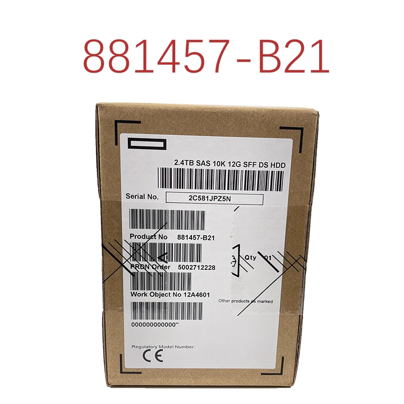 

881457-B21 881507-001 2.4TB SAS 12G 2.5 10K 3 year warranty Ensure New in original box. Promised to send in 24 hours