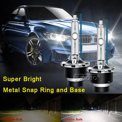 2PCS Fit for Subaru Honda Mazda Infiniti Lexus Acura D2S HID Xenon Headlight Bulb D4S Xenon Bulb High Low Beam Light Plug&Play