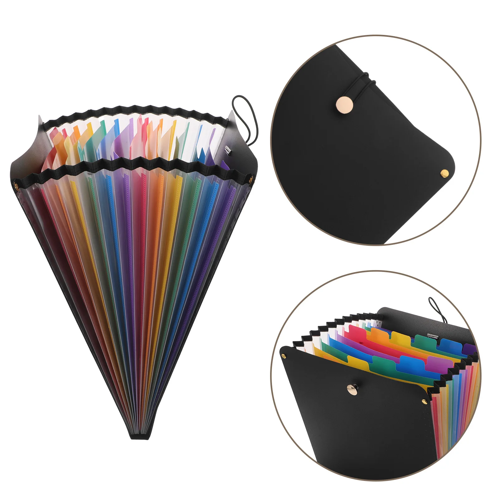 

Accordion Folder Organizer 13 Pockets Vertical Plastic Multi-Layer File Holder Portable for School Office Documents Test Papers