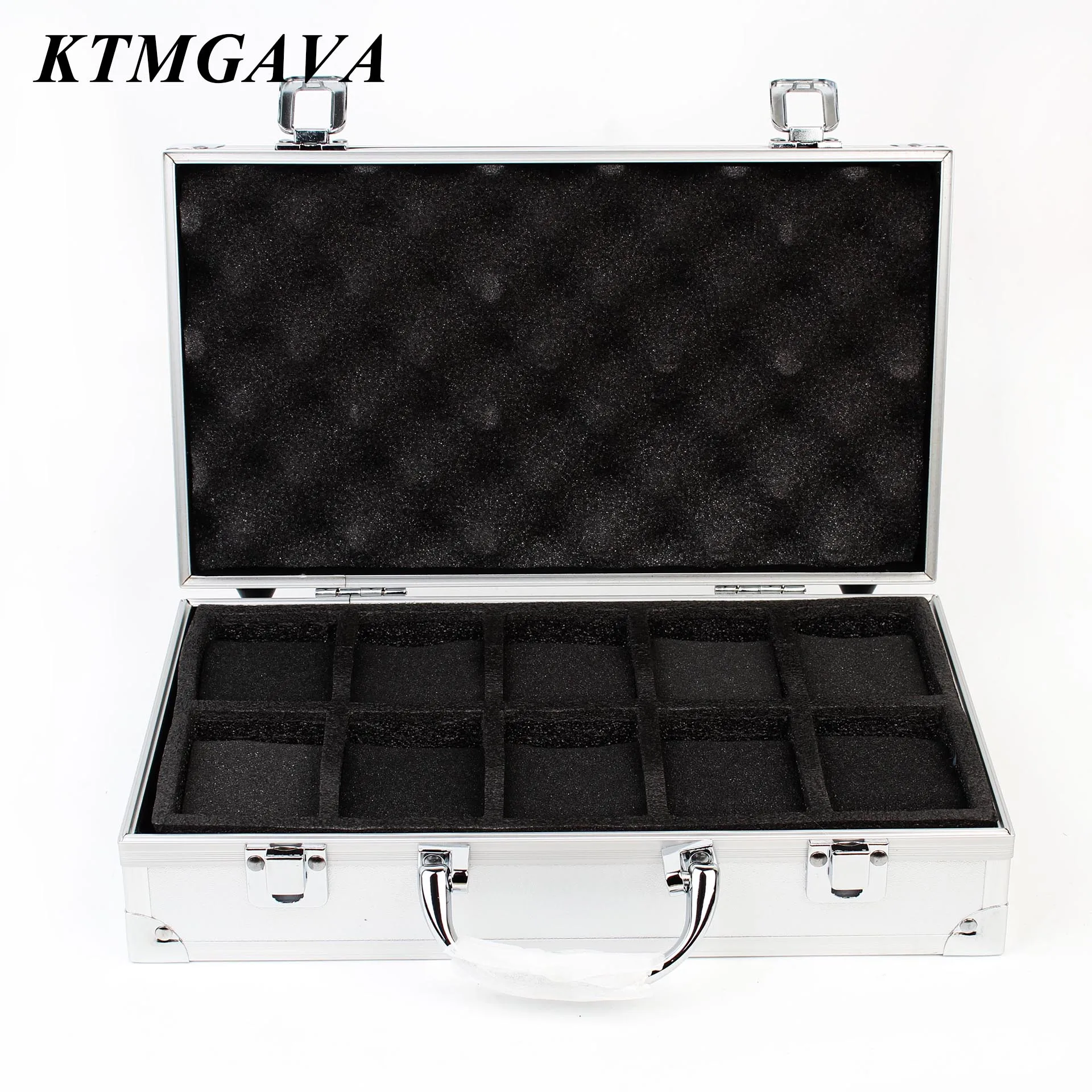 10 Slots Watch Storage Box  Aluminum Alloy Useful Jewelry Wrist Watches Holder Display Box Watch Holder Box Organizer Toolbox