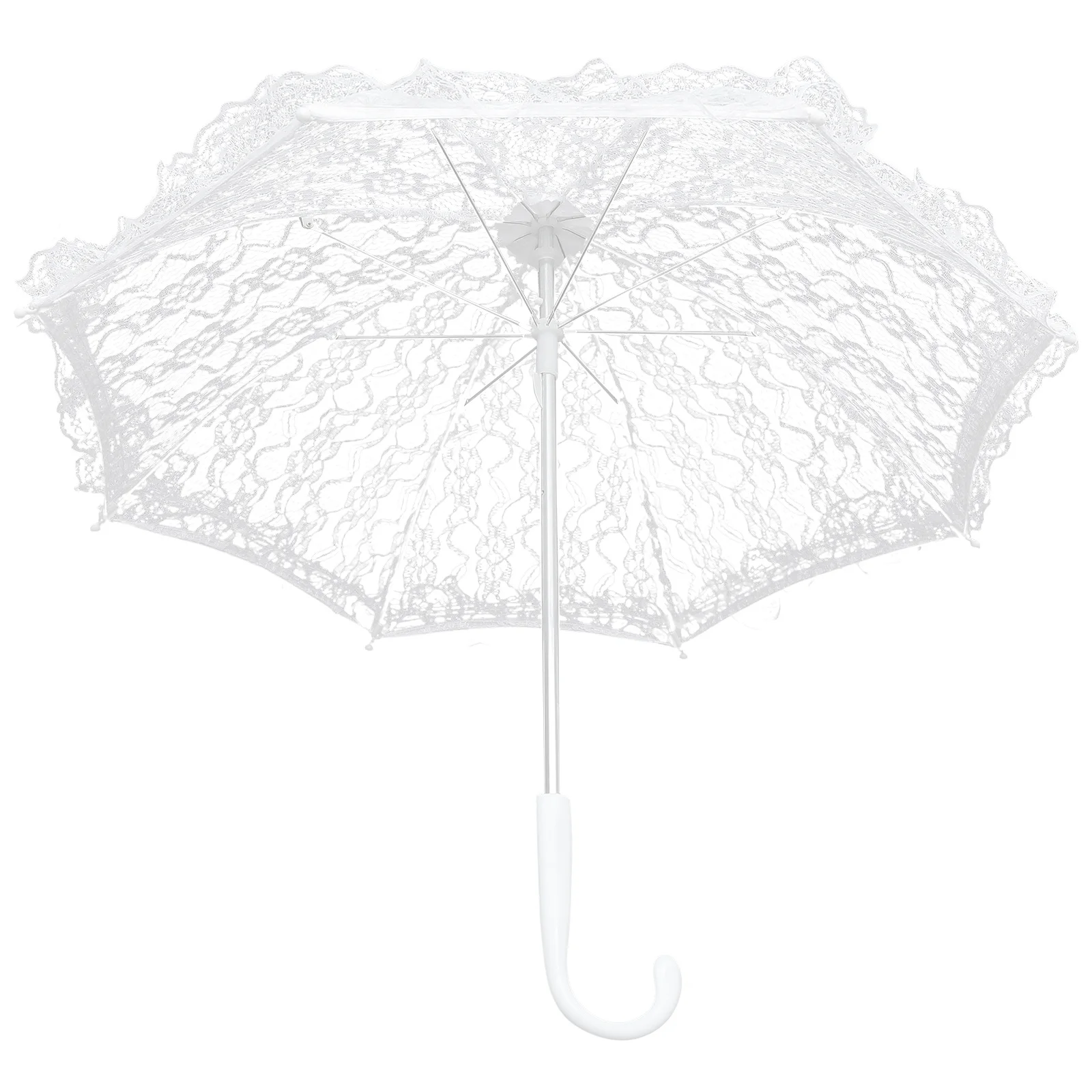 

Delicate Lace Umbrella Wedding Bridal Parasol Vintage Elegant Bridal Veil Umbrella Decorative Craft For Tea Party Festival