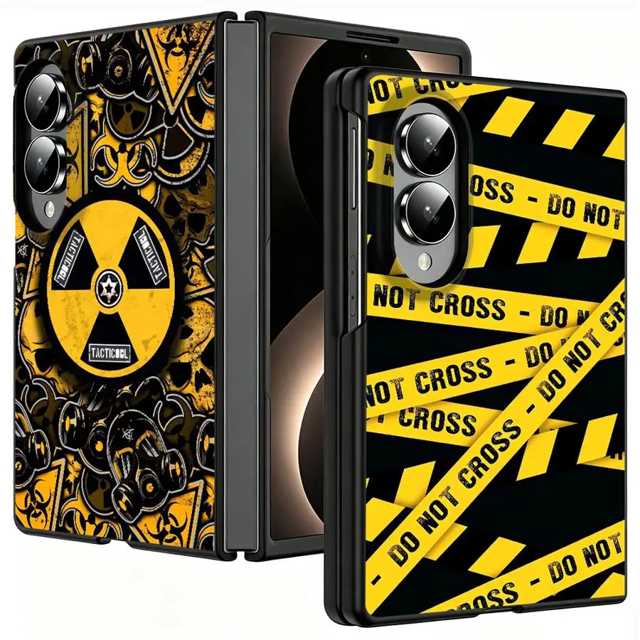Case for Samsung Galaxy ZFold Wide Z Fold8 Wide Z Fold 8 ZFold8 Luxury Phone Cover Retro Nuclear Warning Sign