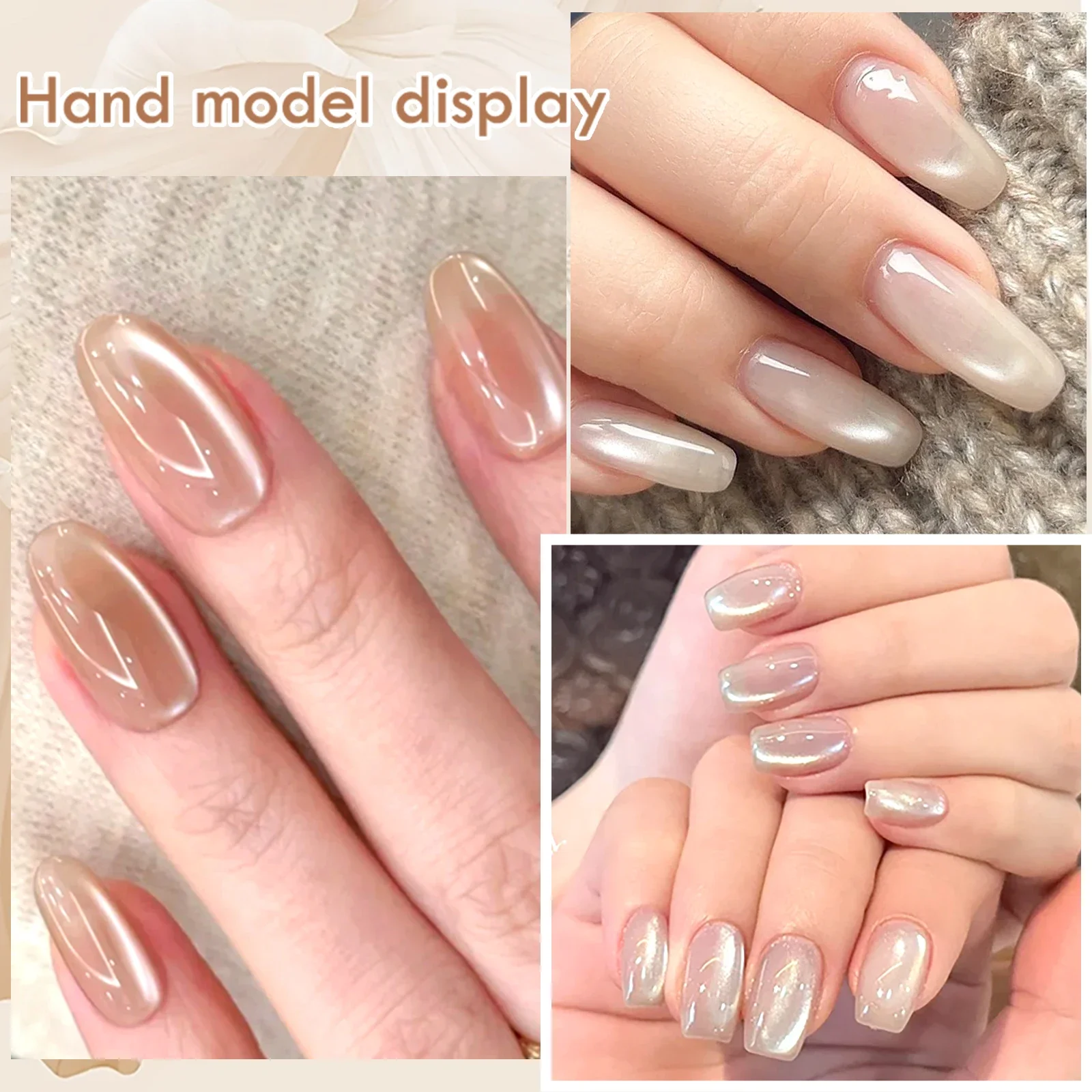 7PCS Cat Eye Fruit Colors Nail Gel Polish Pink Red Blue Green Brown Black Nail Gel Set Semi-permanent Gel Polish Kit Varnish