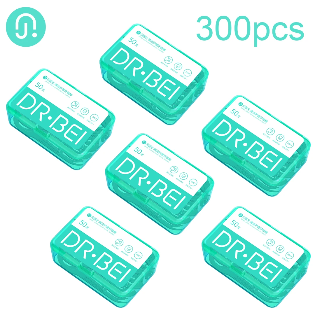 300pcs DR.BEI Professional Level Nursing Dental Floss Cleaning Teeth Ergonomic Design ABS Food Grade Plastic