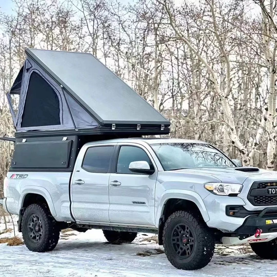 Custom Durable 2-3 Person Hard Shell Aluminium Pickup Tent For Outdoor Camping
