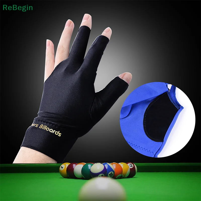 Spandex Snooker Billiard Cue Glove Pool Left Hand Open Three Finger Accessory