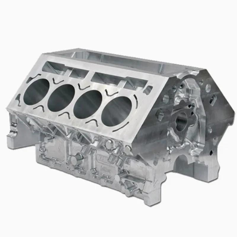 Custom machined aluminum alloy precision casting automobile engine block four-cylinder engine block
