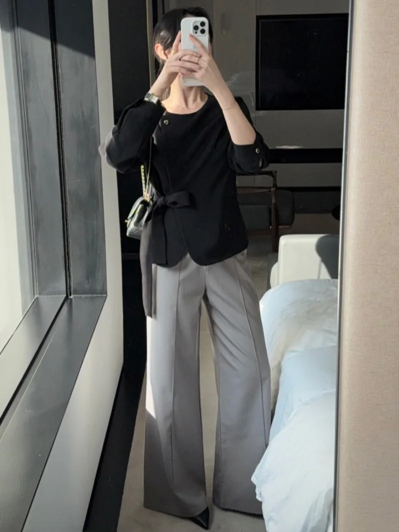 Ele Long Sve Cappotto con cintura con un bottone Autunno da donna Nuovo Sle Dimagrante Top Quali Materiale Pendolarismo Sle Pure E-commerce