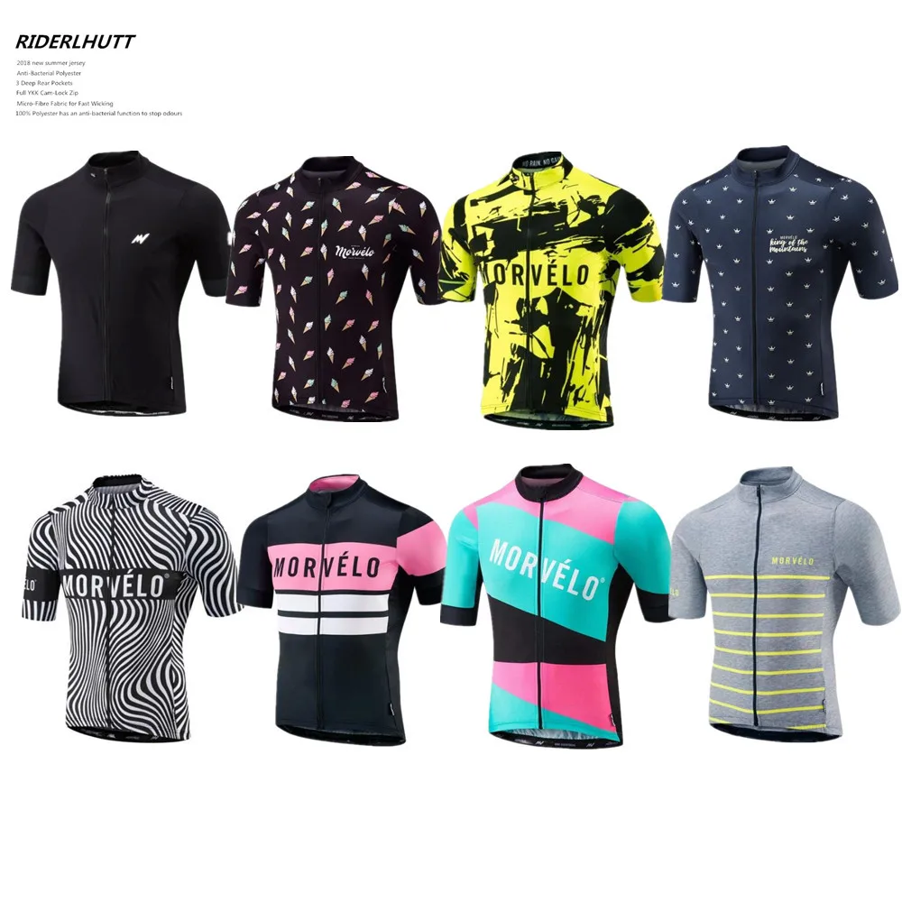 

2023 morvelo Summer Short Sleeve Cycling Jersey Tops Hombre Road Racing Bike Clothing MTB Bicycle Clothes