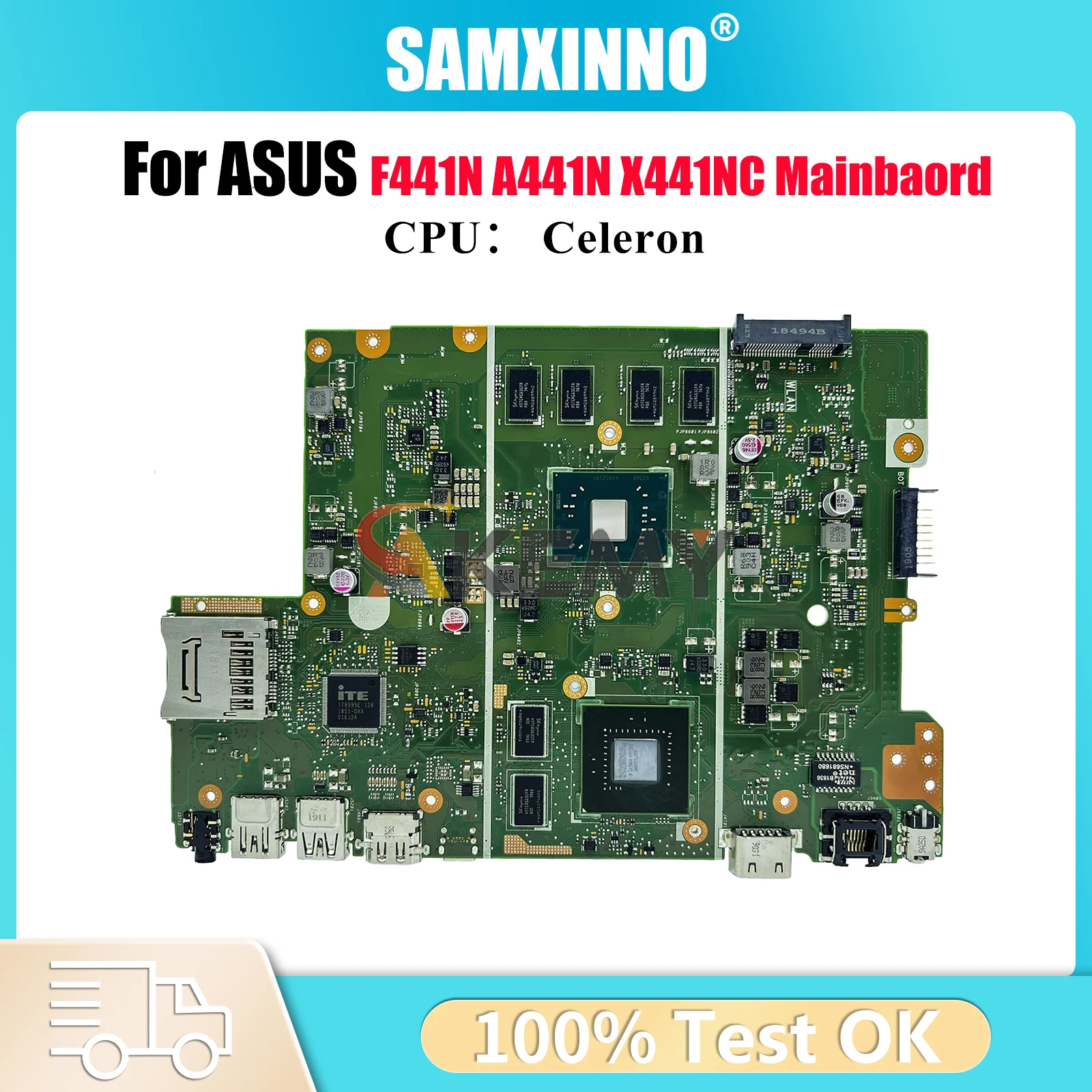 

X441NC Laptop Motherboard For ASUS VivoBook X441N X441NC F441N A441N Notebook Mainboard With Celeron CPU 100% tests OK fast ship