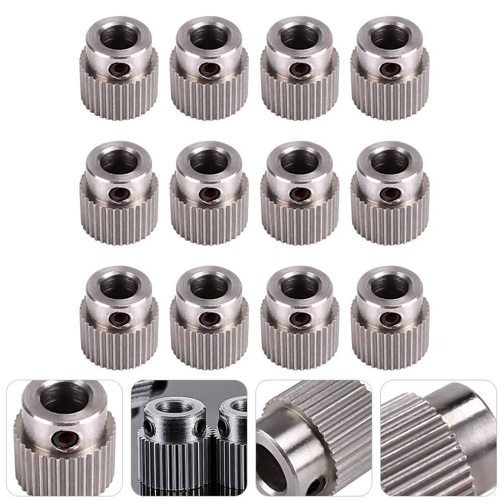 

15 шт. колесо экструдера 3D-принтера, 36 зубьев, из нержавеющей стали, высокоточное приводное колесо для плавной подачи филамента