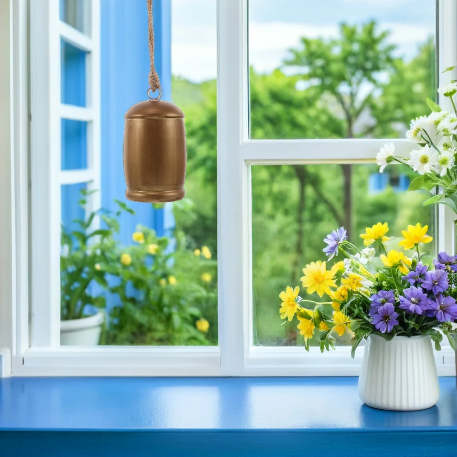 صغيرة الحديد خمر الحصان الأغنام رعي جرس حبل القنب معلقة بصوت عال البرونزية الماشية الماعز مكافحة خسر جرس للمزرعة