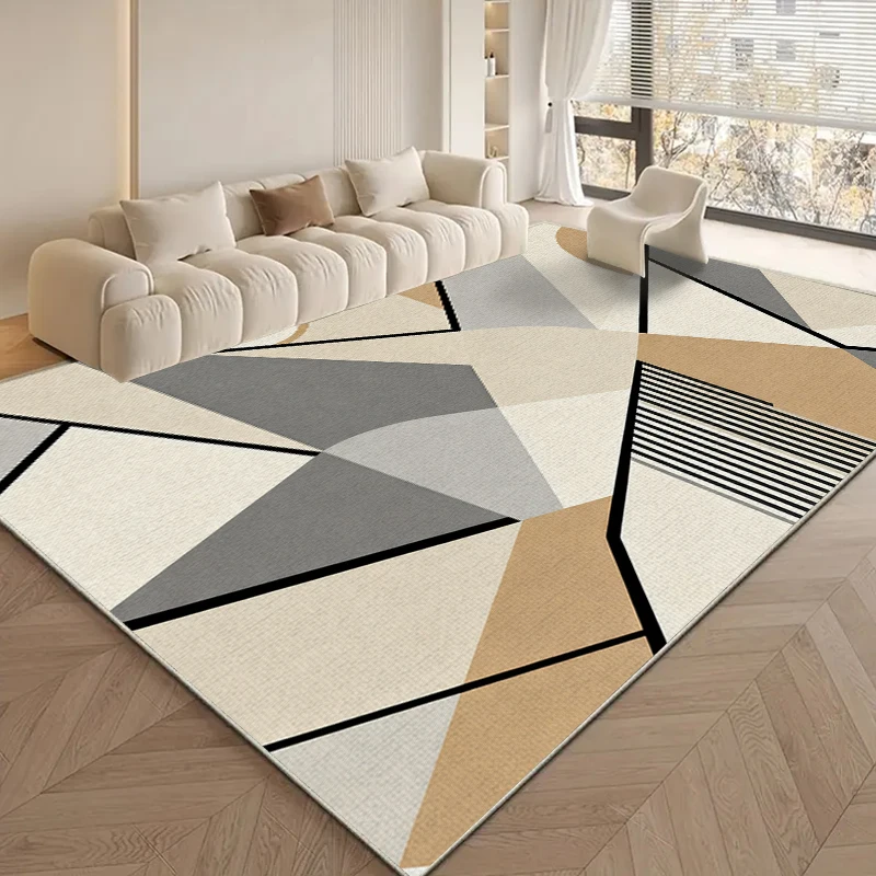 VIKAMA Minimalistische Geometrie für Zuhause, Wohnzimmer, Schlafzimmer, rutschfest, für Sofa, Couchtisch, Teppich und Heimdekoration