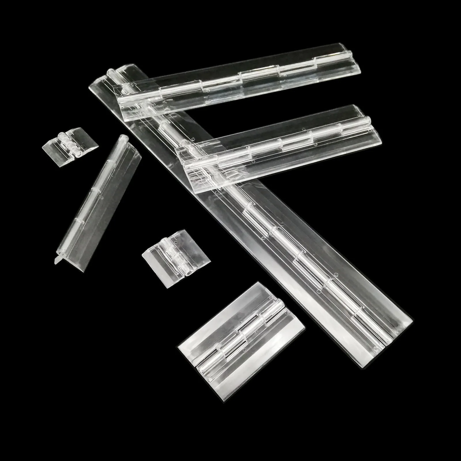 Clear Transparent Acrylic Plastic Hinge Box Piano Plexiglass Hinge length 25mm 31mm 45mm 65mm 100mm 150mm 200mm 300mm