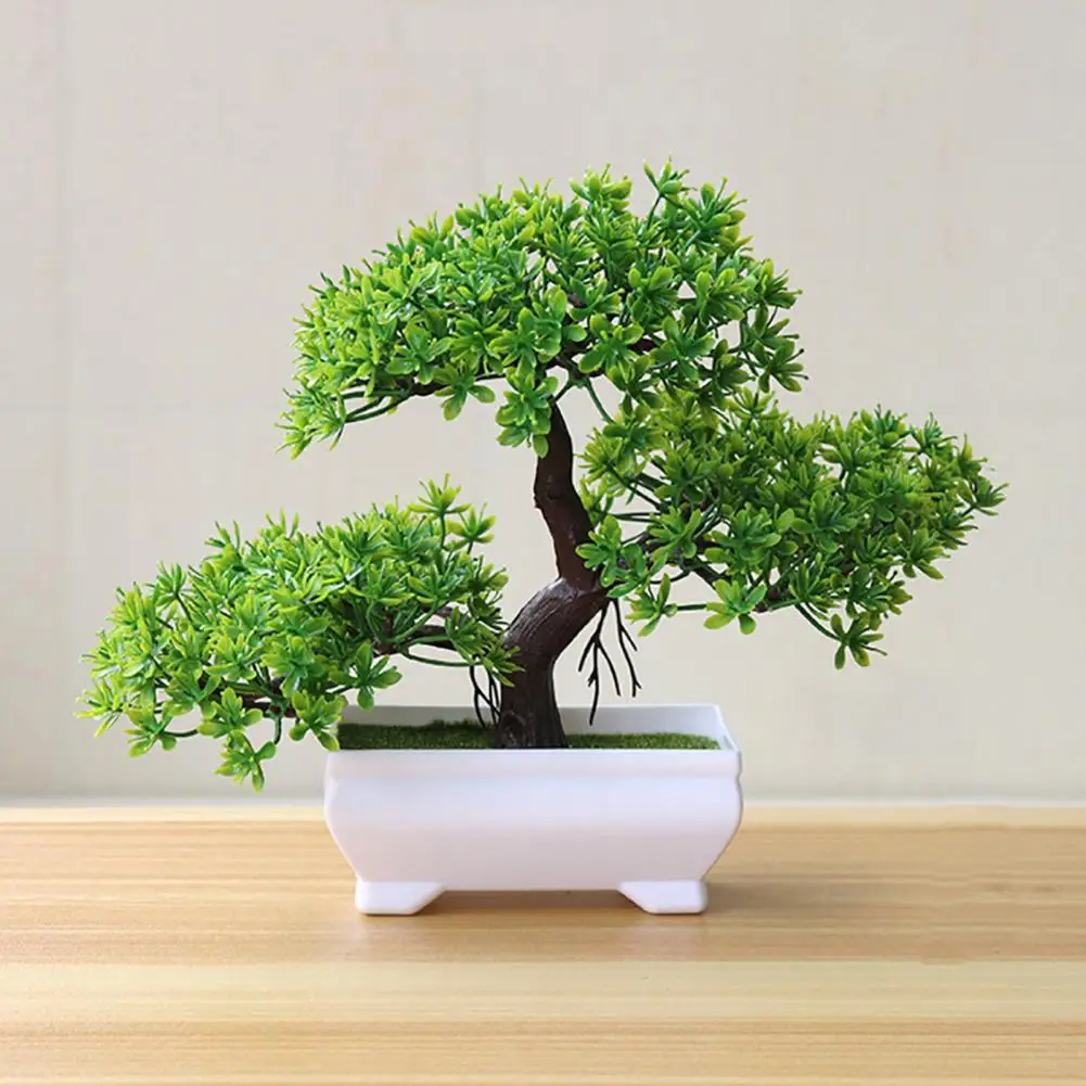 Plant Mold Lightweight Vivid Exquisite Mini Potted Plant for Store Artificial Plants Potted Green Bonsai Small Tree Home Decor