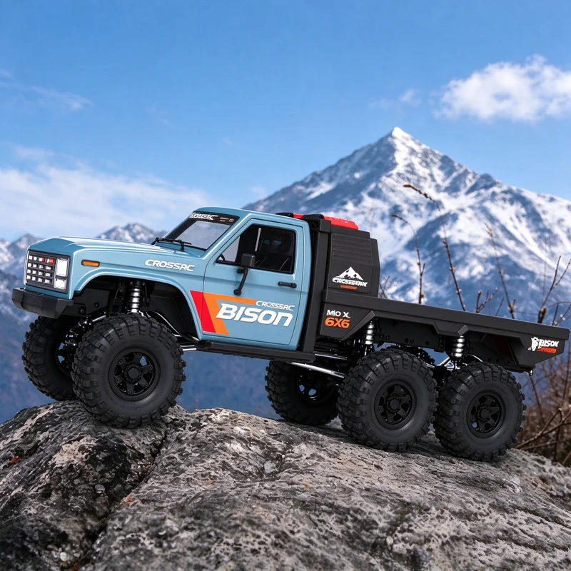 Hot CROSSRC EMO XL Big Bison 1/8 Remote Control Electric Climbing Off-Road Vehicle 6x6 Drive RC Brushless Model Car With Lights