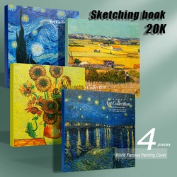 Blank Sketch Book for 20K 80 Sheets of Paper Art Students Learning To Draw Colored Lead Paintings Crayon Painting Art Supplies
