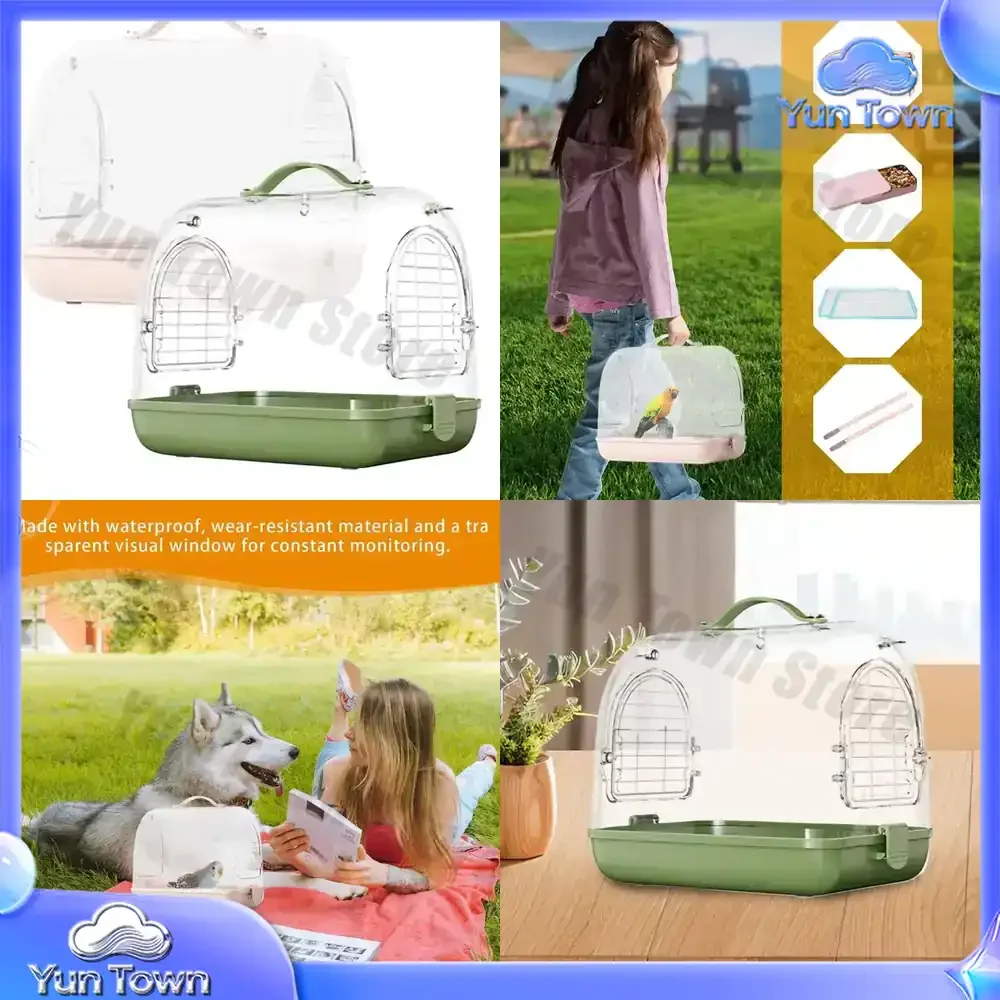 Transparent Cockatiel Cage Removable Breathable Bird Transport Bag Cockatiel Portable Bird Carrier Backpack