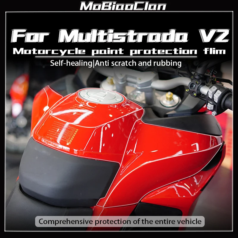 

For DUCATI Multistrada V2 2022 Invisible Film Transparent Protective Film Fuel Tank Modification Accessories ﻿ ﻿
