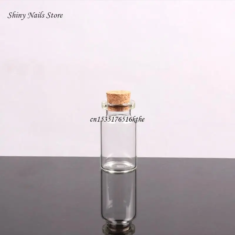 Small Bottles with Cork Stoppers Tiny Vials Small Clear Glass Jars Lids Storage Dropship