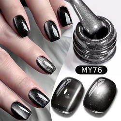 BORN PRETTY 10ml Black Glass Cat Magnetic Gel Nail Polish Silver Gold Glitter Semi Permanent Soak Off UV LED Gel Varnish