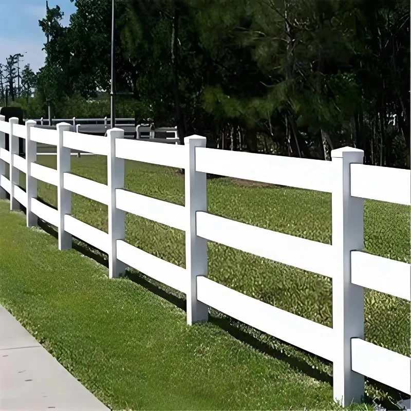 

Customization Hot-selling High-Quality 3-Track PVC Horse Farm Fencing Easy Assembly for Farm and Pasture Safety