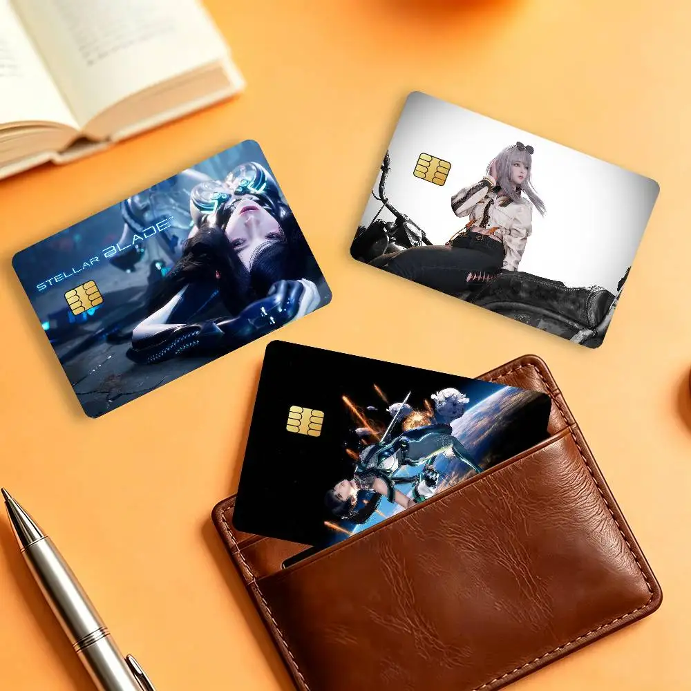 Game S-Stellar B-Blade Eve Matte Card Stickers For Credit Cards Debit Cards And Transit Cards 4Pcs