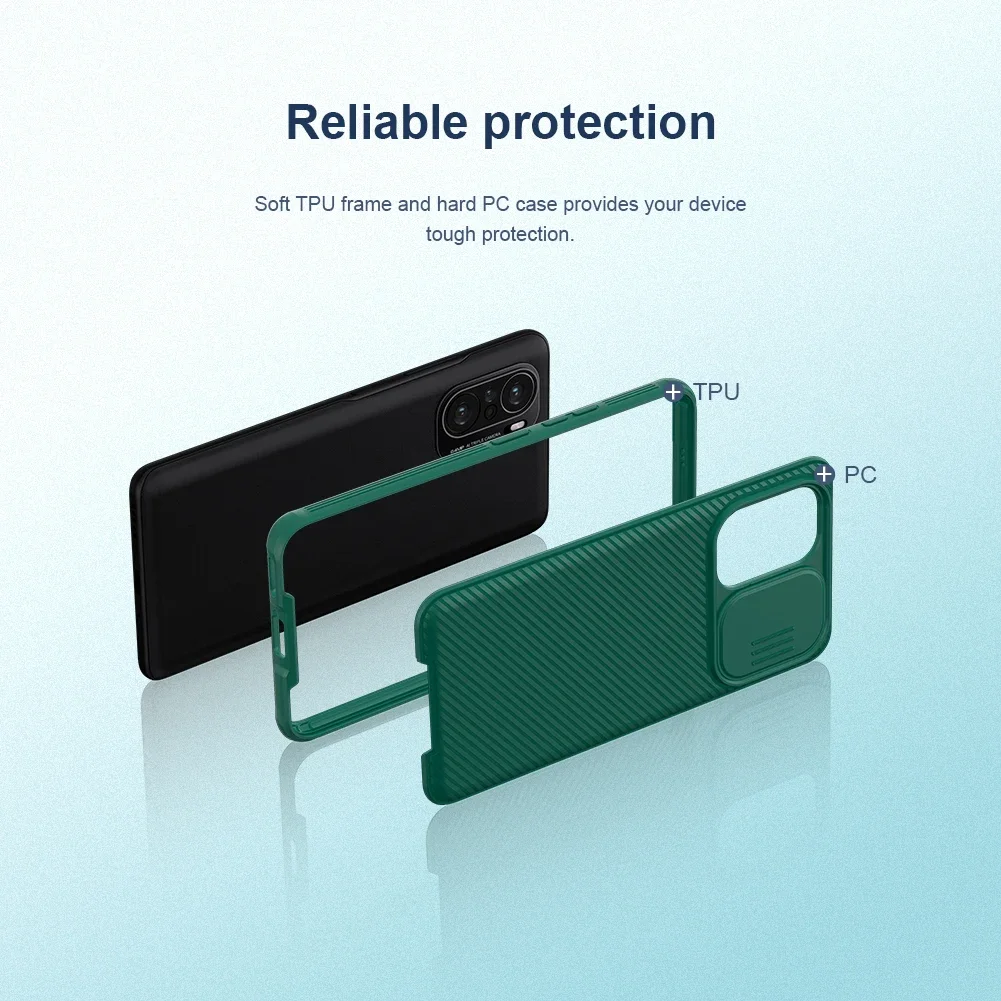 For Xiaomi Poco F3 Case For Xiaomi Redmi K40 NILLKIN CamShield Pro Camera Protection Back Cover For Redmi K40 Pro Plus