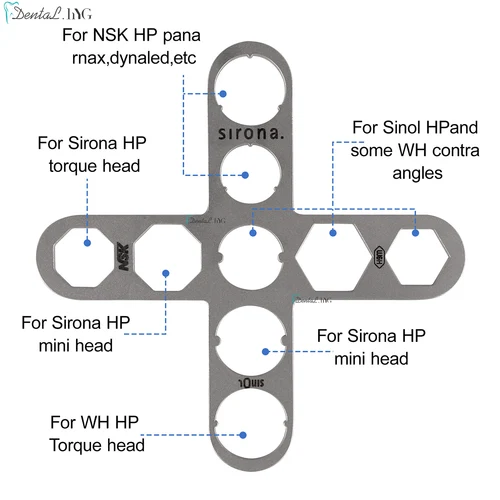 Imagen 2 del producto Llave Dinamométrica para Turbina Dental, Compatible con NSK KAVO WH, Motor de Implantes, Cartucho, Eje del Rotor, Cubierta Trasera, Reparación y Extracción