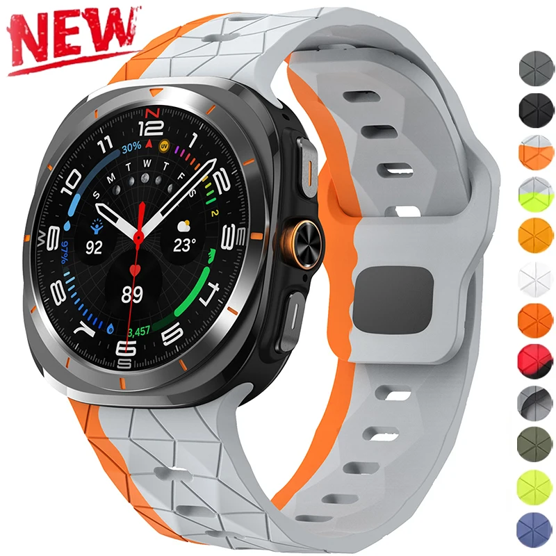 Per Samsung Galaxy Watch 7 Ultra cinturino 47mm accessori correa braccialetto sportivo in silicone per Samsung Galaxy Watch ultra band 47 mm