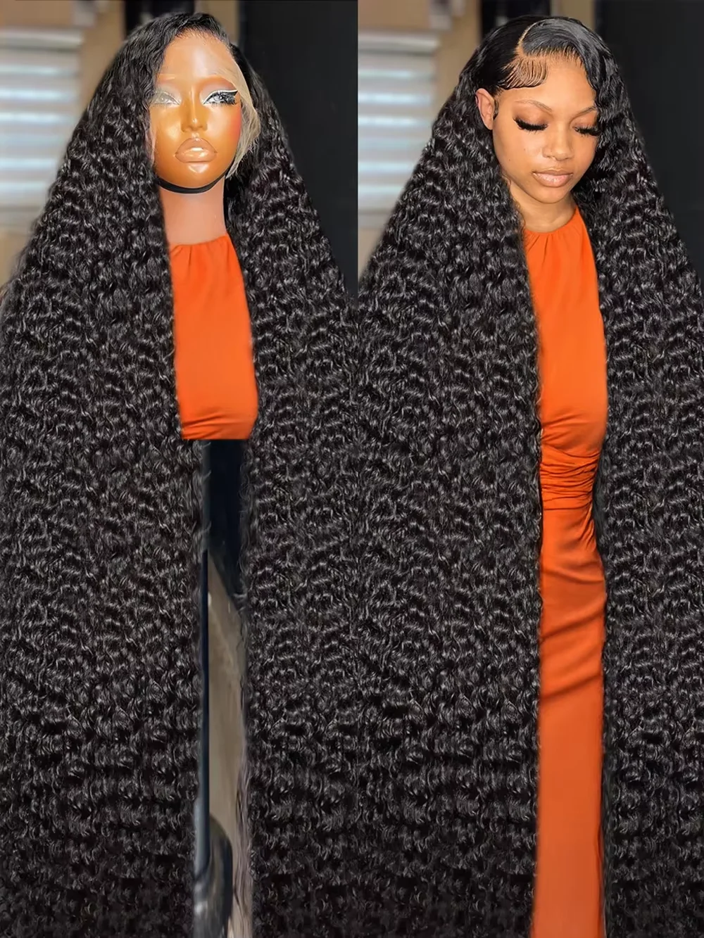 

Loose Wig 7x5 HD Glueless Preplucked Human Wig Ready To Go Deep Wave Frontal Wig Human Hair Wig 250% Human Hair Lace Frontal Wig