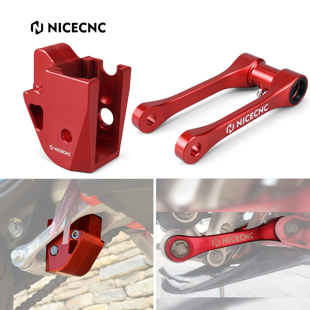 

NICECNC для Beta RR 300 2015-2024 2023 RR 250 RR 350 RR 390 RR 430 1,25 дюйма/30 мм комплект понижающих звеньев и защита рычага амортизатора