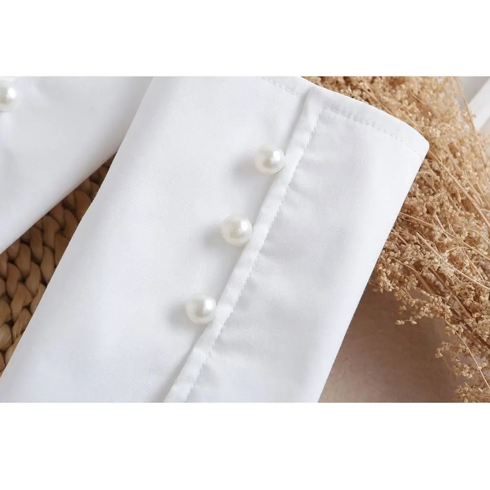 Detachable Fake Hand Sleeves Comfortable Decorative Women Cuff Extension Easy To Wear Pearls Buttons Paired Wrist Warmer