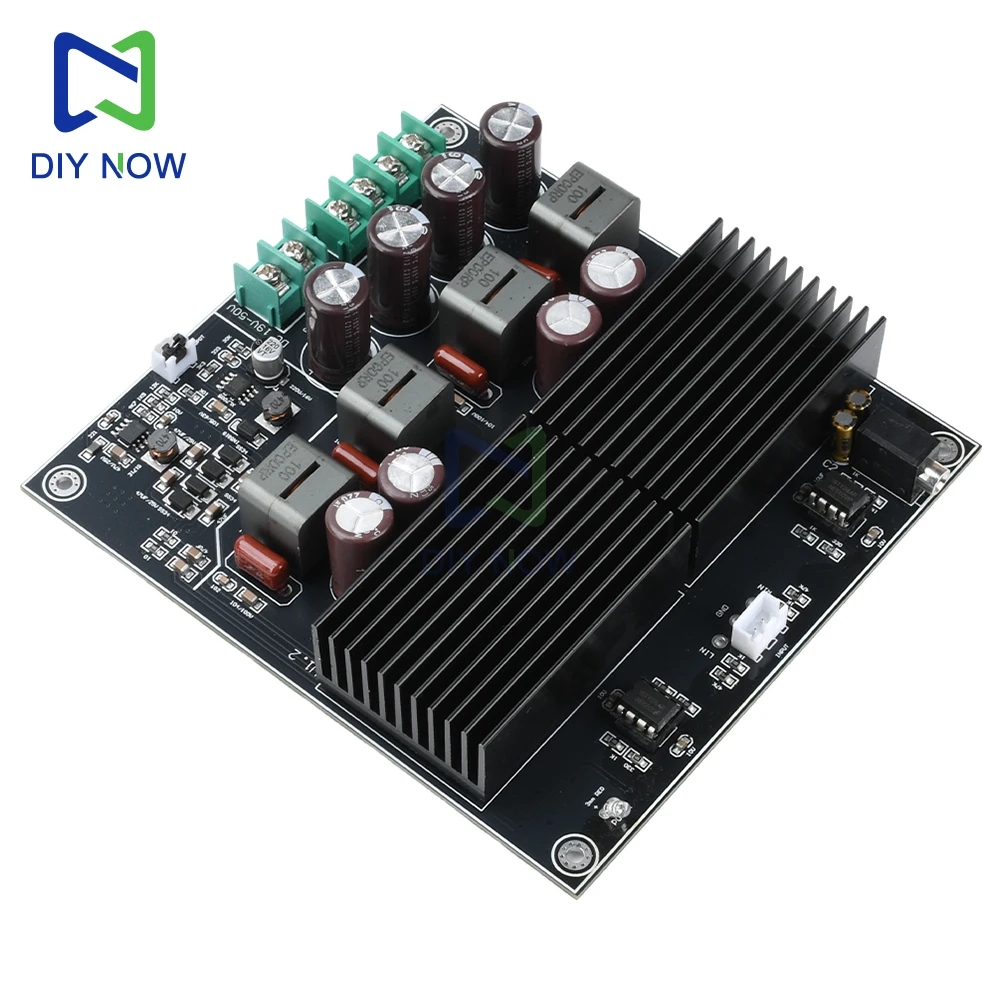 600W+600W Stereo Dual-Channel Power Amplifier Board DC 19-50V HIFI Dual-Core TPA3255 Amplifier Module