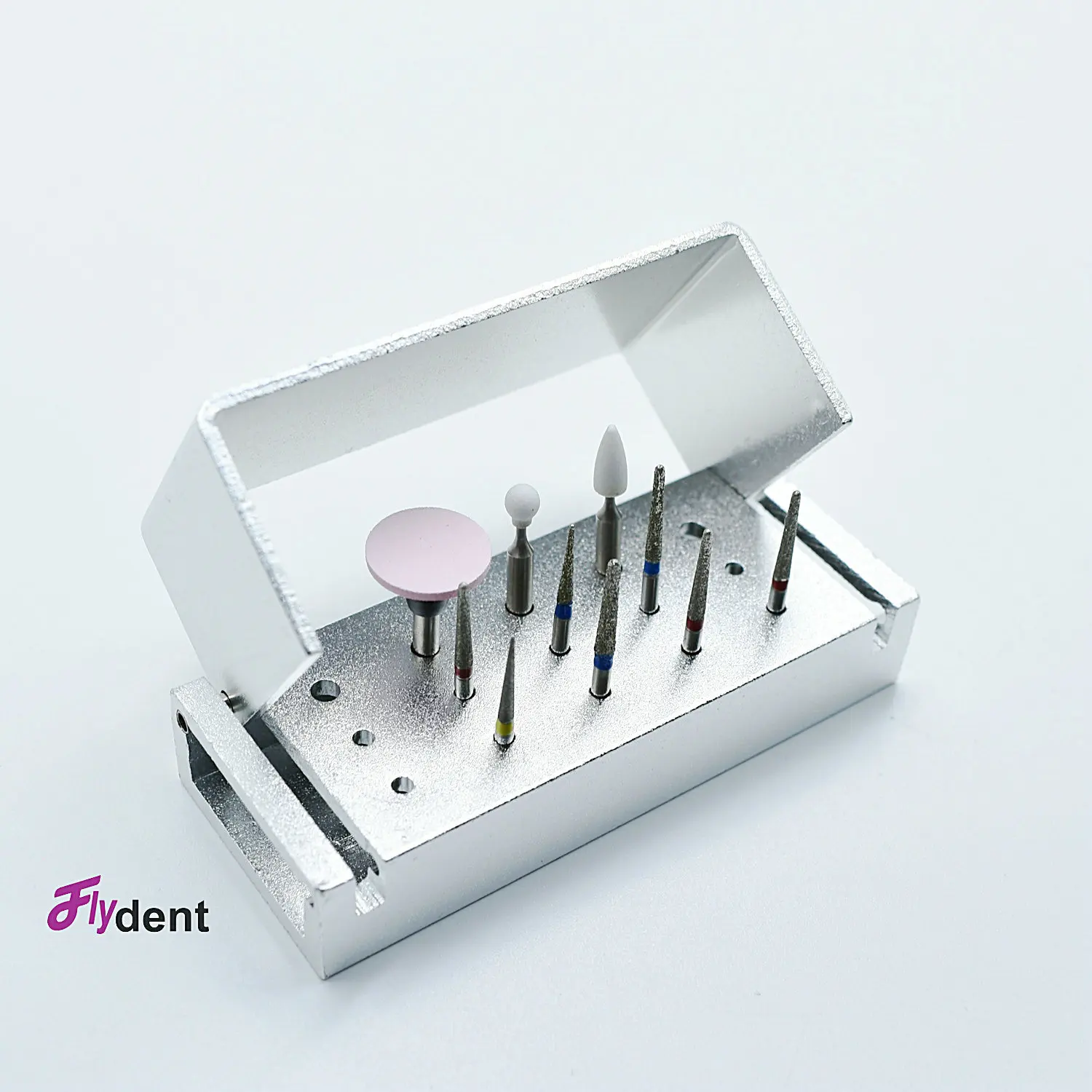 Dental Uses High-Speed and Low-Speed Drill Heads Cleaning Stands Disinfection Cabinets 15-Hole Aluminum Alloy Disinfection Stand view 4