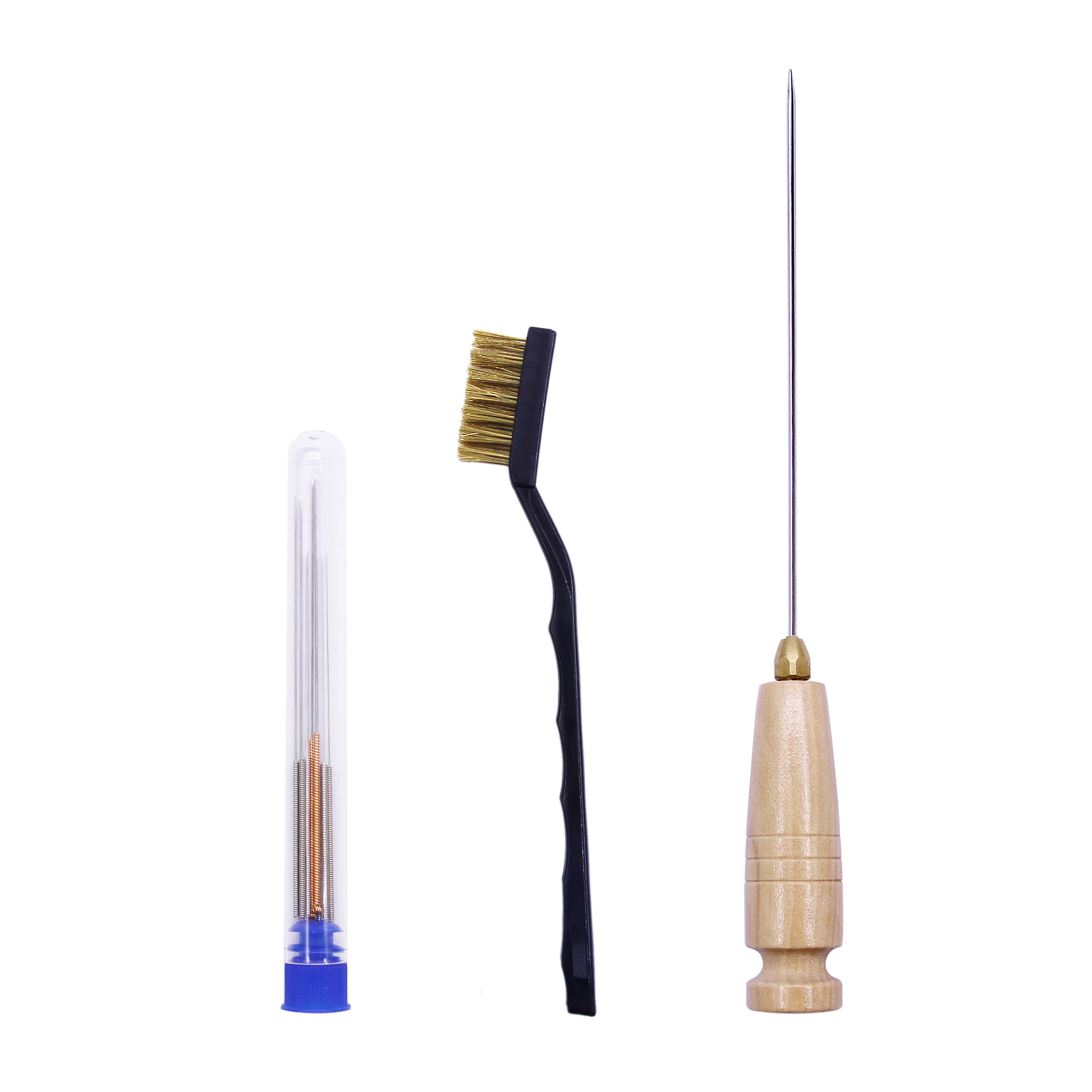 nozzle cleaning three piece set consists of cleaning tools with different functions, mainly used to clean residual consumables i