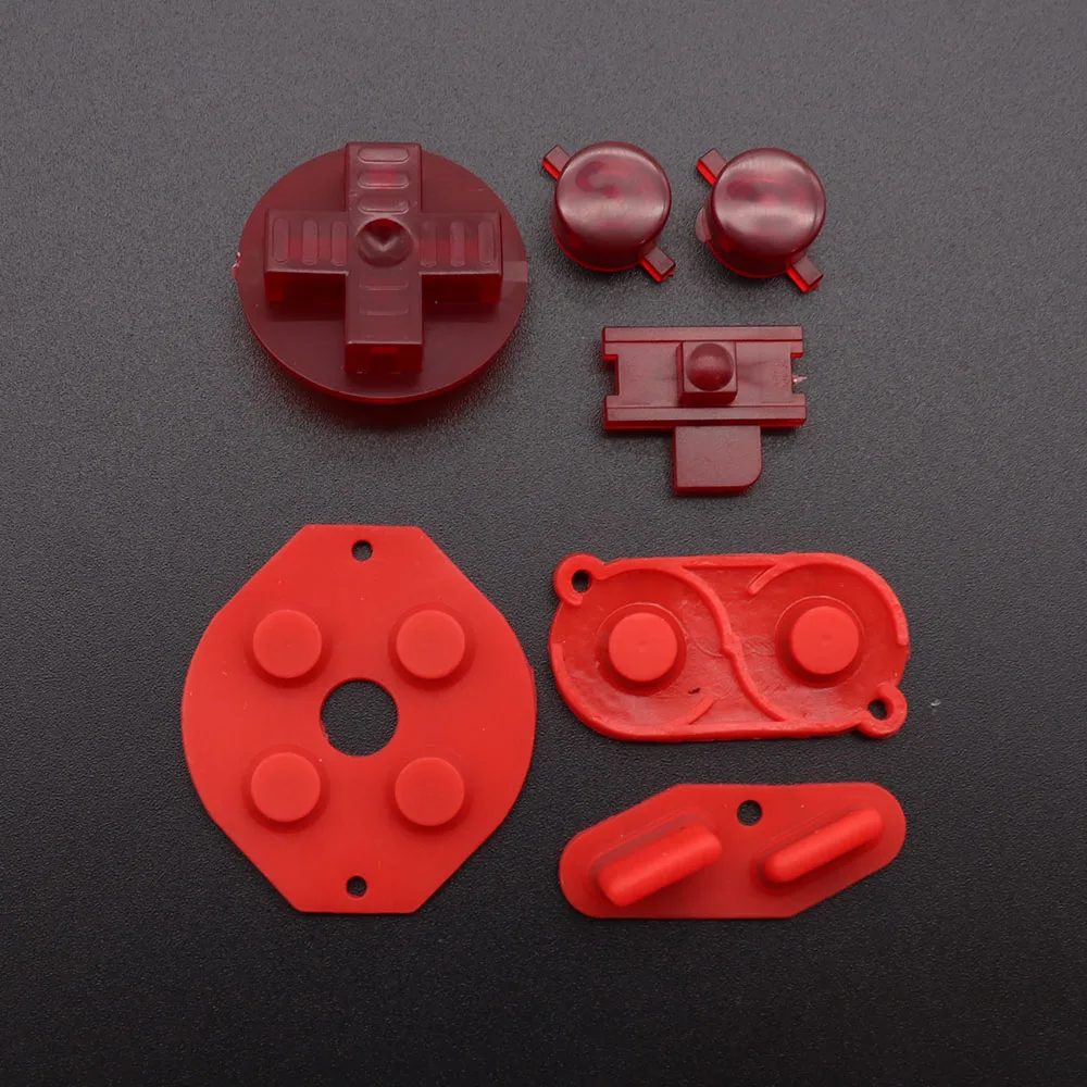 Multi-Color Buttons for Gameboy Classic GB Keypads for GBO DMG DIY for Gameboy A B buttons and Rubber Conductive D-pad Buttons