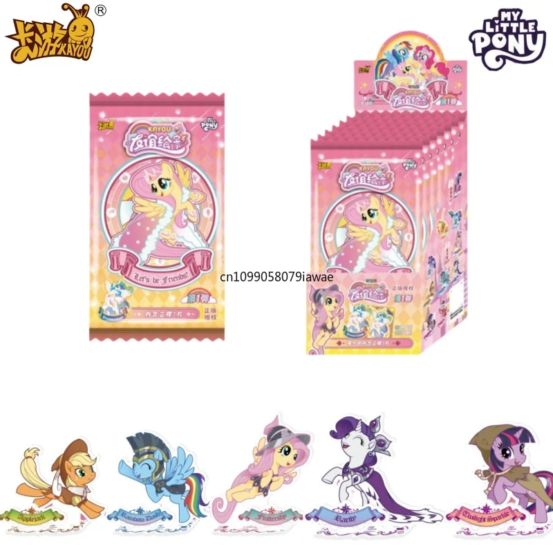 

KAYOU My Little Pony Card Friendship Painting Series Standing Board Acrylic Stop Sign Collection Periphery Toy Gift Original Box