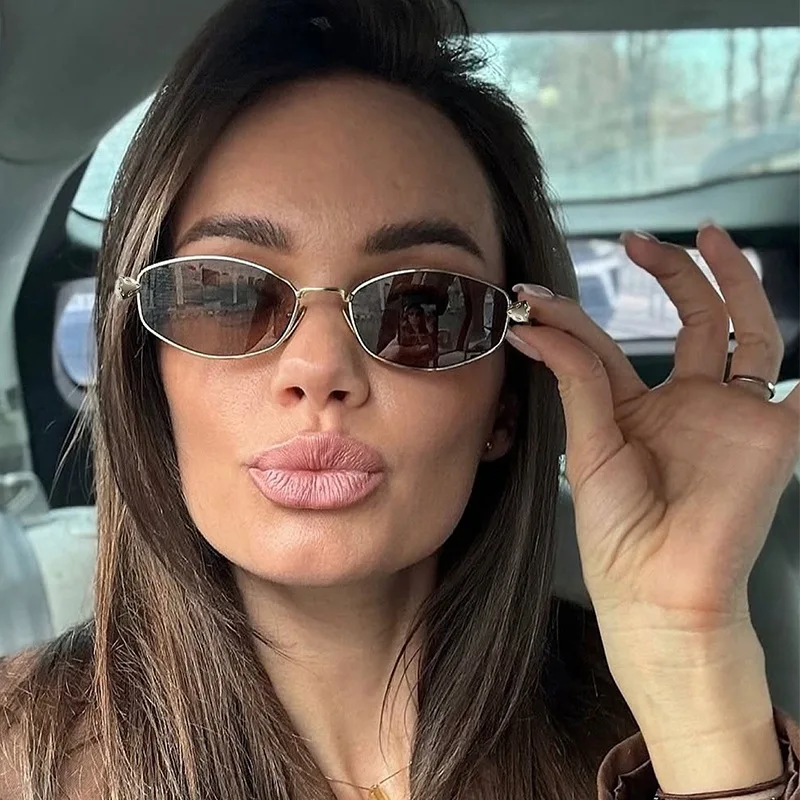 

Hiking 1/3pcs Vintage Metal Hexagon Anti Light Glasses Women Men Steam Punk Style Eyewear Fashion Brown Lens Polygon Shades