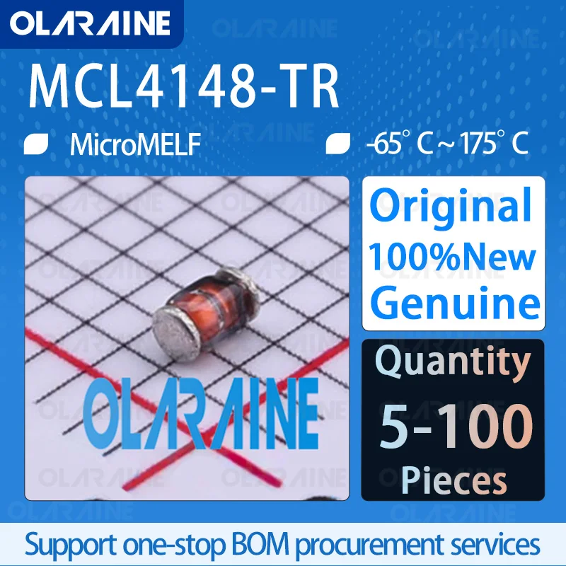 

5/10/100Pcs Original MCL4148-TR MicroMELF Small signal switching diodes Peak reverse voltage 75 V Maximum inrush current 2 A