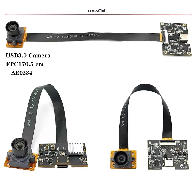

HD 1080P USB3.0 Camera Module 1920H*1080V 120FPS MJPG, YUY2, H.264 Fixed Focus Default 1.5 Meter USB Cable Type-C 100° For docum