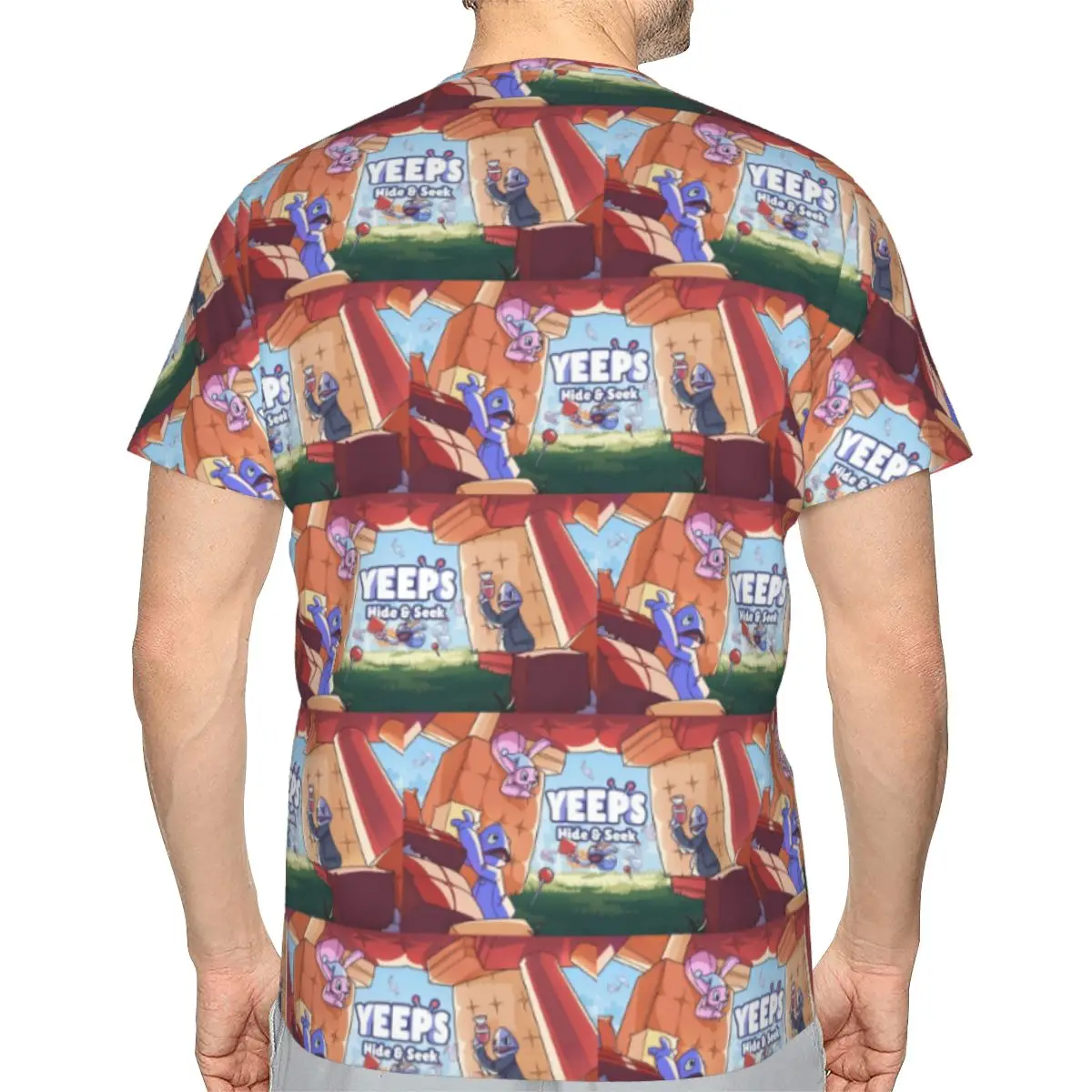 Yeeps Hide And Seek 100% Cotton T-Shirt Men'sFunny T Shirts Men Crew Neck Short Sleeve