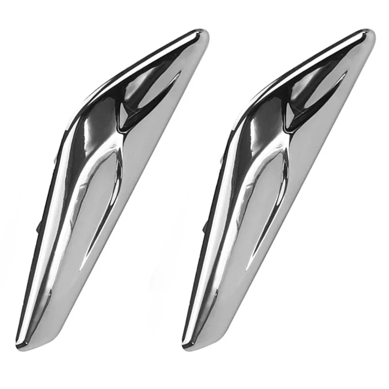 

4X For -BMW X3 X4 F25 F26 2013-2017 Front Left Side Chrome Fender Trim Finisher Marker Turn Signal Light Lamp Cover Trim